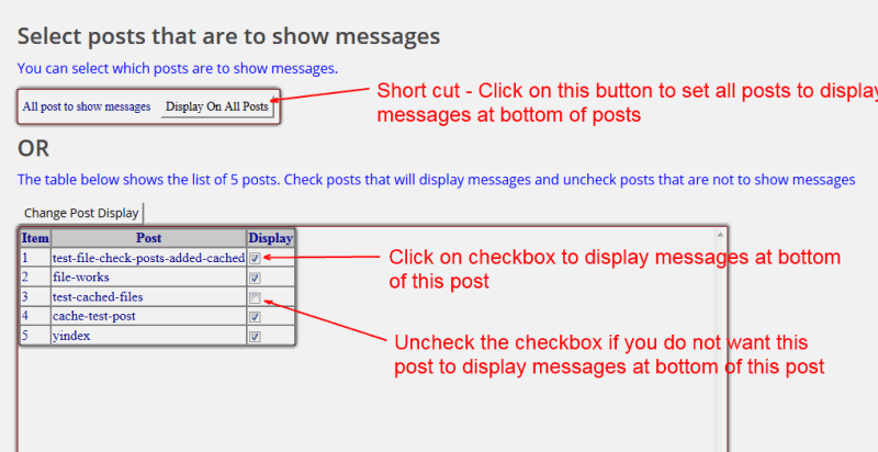 post messages